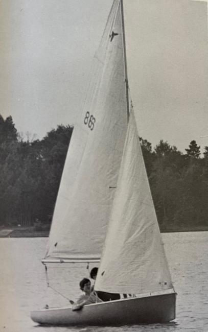 Sailing club from the 1974 yearbook