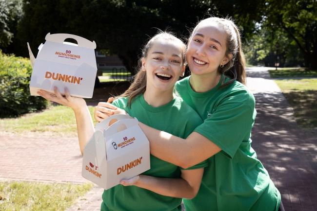 Students Hold Dunkin Donuts at Move-In