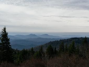 Mountain Range panoramic taken by Davidson Outdoors trip leader