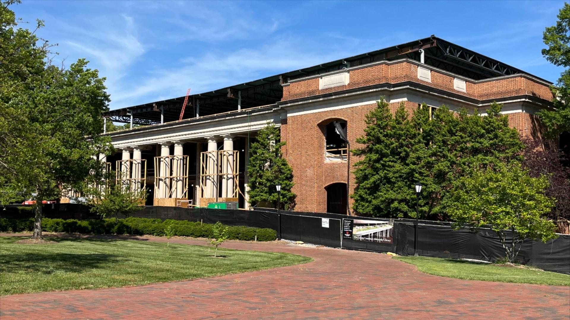 The future George Lawrence Abernethy Library undergoing construction