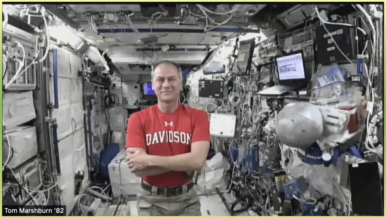 Tom Marshburn '82 aboard the International Space Station