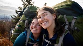 Two students on Davidson Outdoors trip