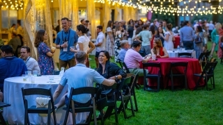 Green grass and twinkle lights at reunion 2025