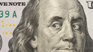 Ben franklin on currency giving side eye