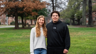 Davidson Students Megan Good ’29 and Zavier Pollard ’29