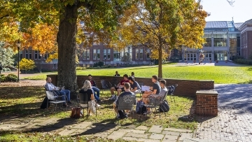 Prof. Besir Ceka Leads Political Science Class Outdoors