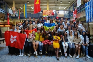 Students at the annual International Festival