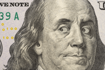 Ben franklin on currency giving side eye