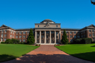 chambers with cloudless blue sky