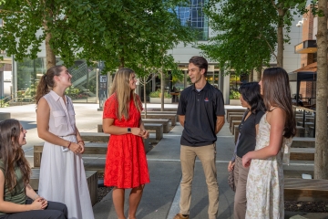 Students in Charlotte during professional meetings