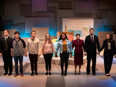 Students on Stage during Theatre Dept. Performance