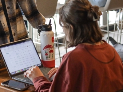 Student on laptop in Nummit