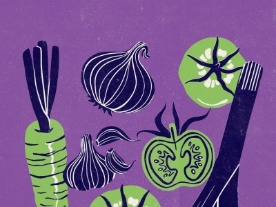 Lula Bell's Cookbook cover image of veggies