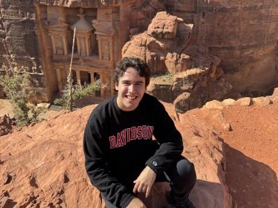 Luka Chikhladze '27 in Jordan with Dean Rusk