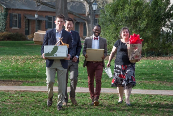 Students Heading to a Biology Activity