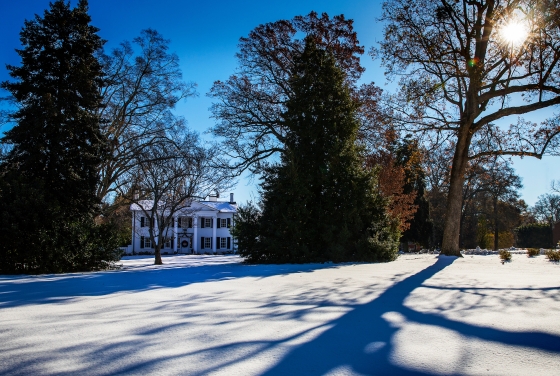 President's House in the snow