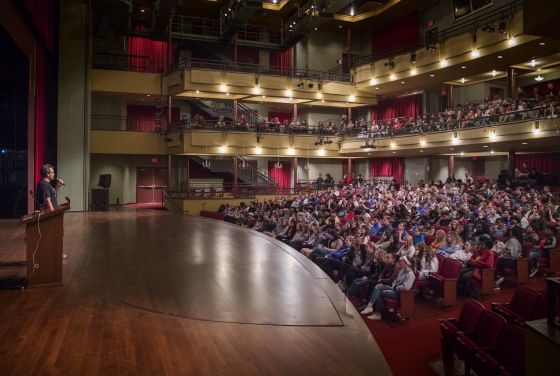 Tim Chartier Talks to Students