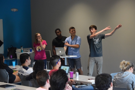Students presenting