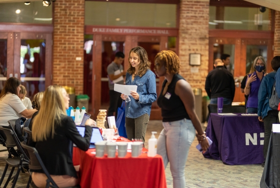 students at career recruitment event