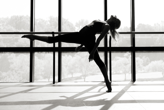 silhouette of student dancing 