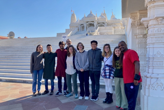 Students on an interfaith trip