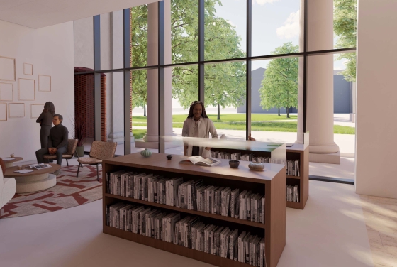 Rendering of the new Abernethy Library Room