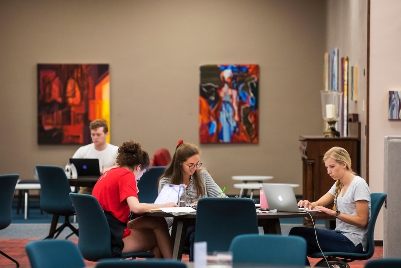 students studying