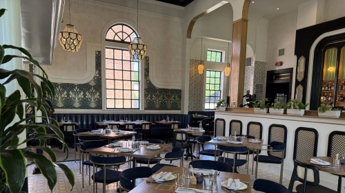 interior of a fancy restaurant