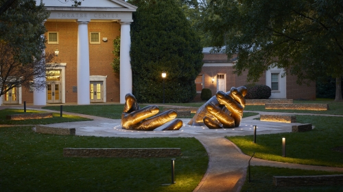 With These Hands sculpture