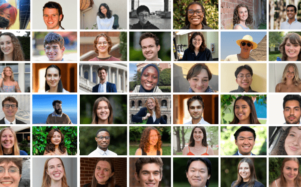 a compilation of headshots of students