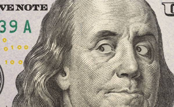 Ben franklin on currency giving side eye