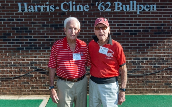 First one is Tom Harris ’62 (left) with his 95-year-old coach, Tom Stevens (right)