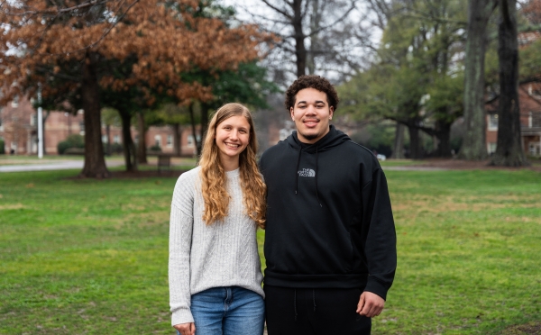 Davidson Students Megan Good ’29 and Zavier Pollard ’29
