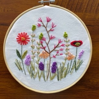 Photo of embroidery by Gaylena Merritt