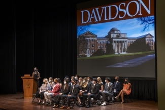 Honor Code Signing Ceremony Stage with Honor Council & some faculty