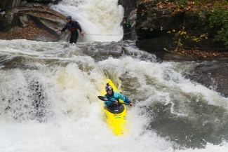 Evy Leibfarth '25 Kayaks Green River Race