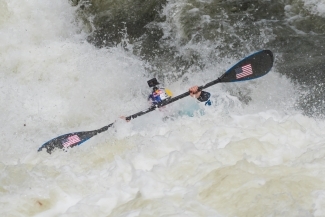 Evy Leibfarth '25 Kayaks Green River Race