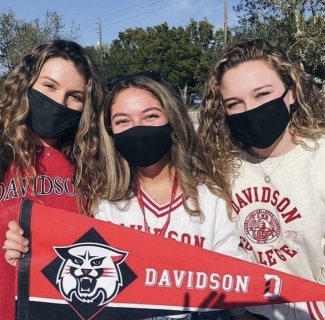 Admitted students with Davidson pennant