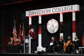 Inauguration of President Hicks --  President making his speech 