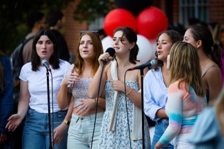 A capella performers at Campus Block Party