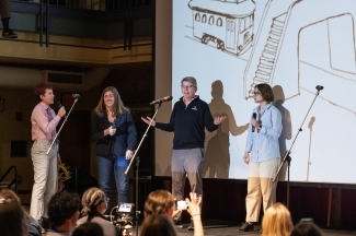 Doug participating in improv