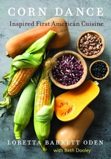 the cover of a cookbook that reads "Corn Dance: Inspired First American Cuisine"