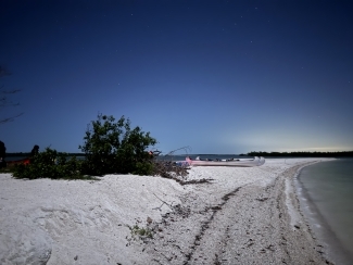 a sandbar on a sunny day