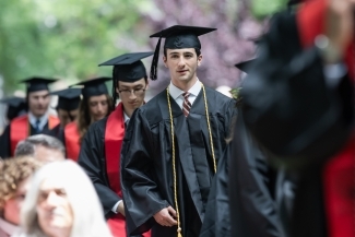 Commencement 2025 students in procession