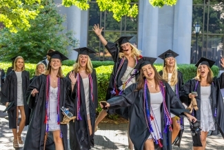 Commencement 2025 grads cheering