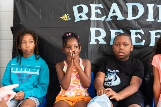 students smiling in a group