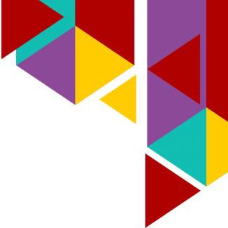 colorful triangles in geometric pattern