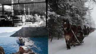 a compilation of images from students studying around the world