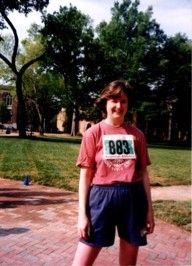 Biddle competes in a Reunion Weekend Cake Race. 