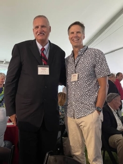 Brown with former teammate Richard Wilson